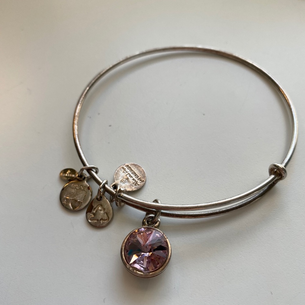 Alex and Ani Pink Stone Charm